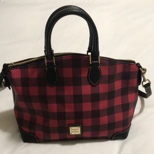 Dooney & Bourke Buffalo plaid tartan satchel bag purse